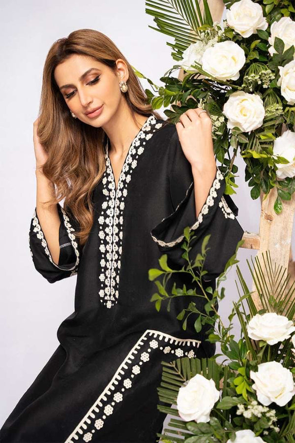 Black Sparkale Embroidery 2pc