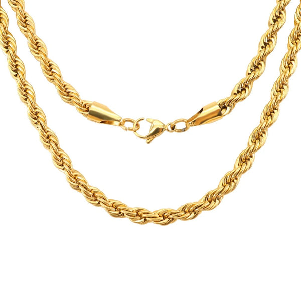 ✨stainless steel Gold Rope Chain pendant✨