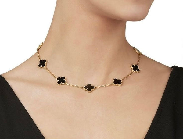 Lux Black Motif Necklace