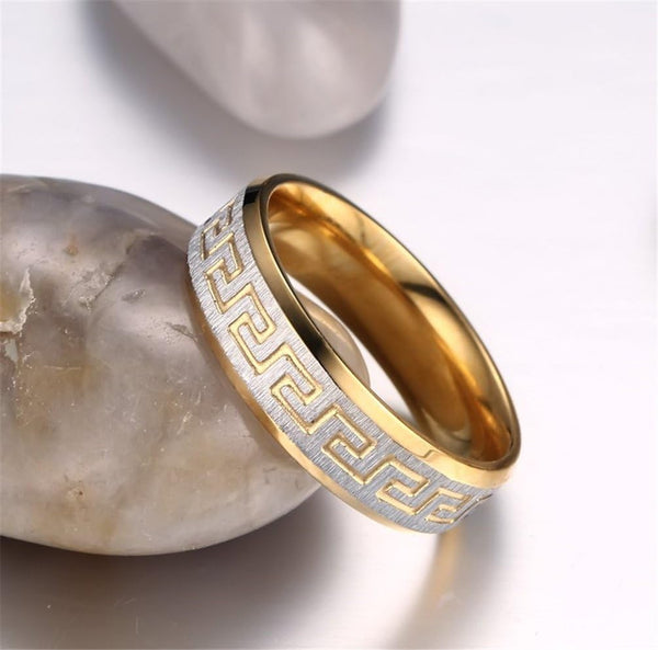 ✨Stainless steel Gold Greek Ring ✨