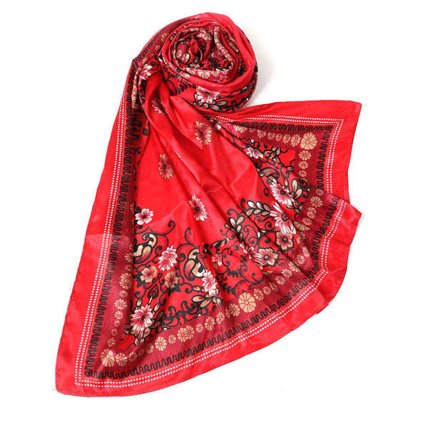 Women's Silk Scarf - Red