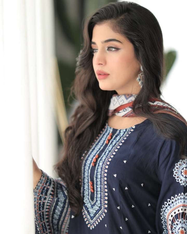 *DASTAAN EMBROIDERY 3PC*