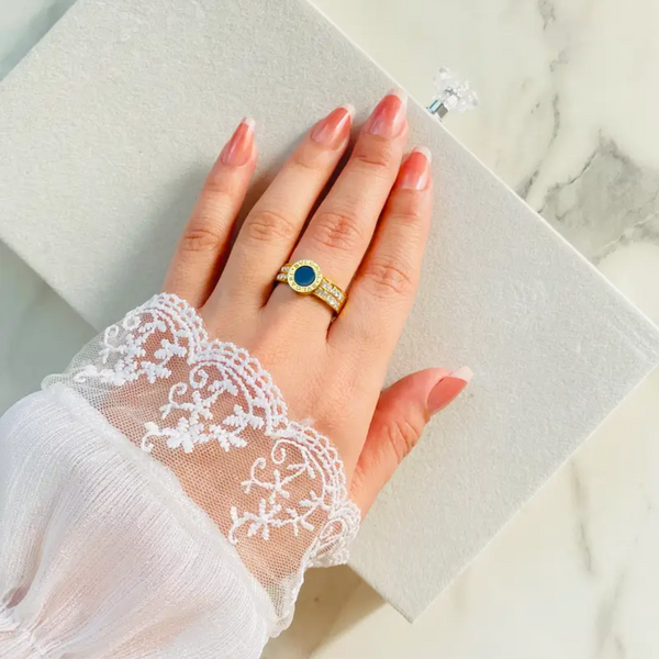 ✨Crystal Black dial Ring ✨