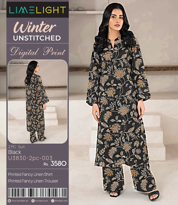 Limelight Winter Unstitched Digital Print 2 PC Suit