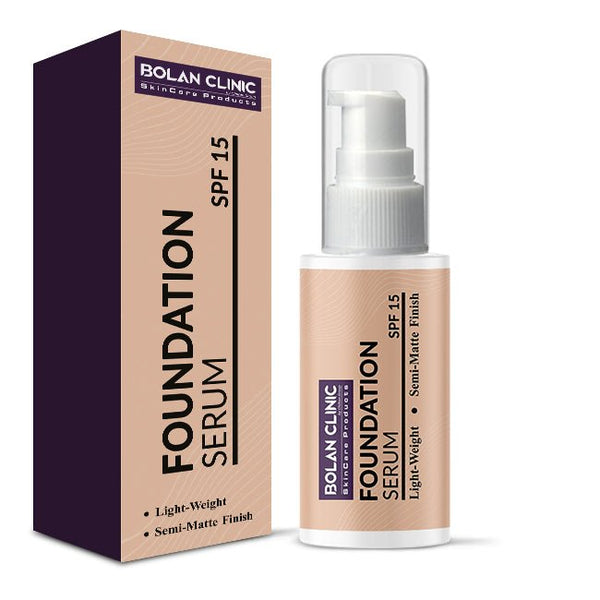 Foundation Serum (SPF15) - Lightweight, Protect From Sun Damage, Conceals Flaws, and Provides Full Blendable Coverage For Semi-Matte Finish!